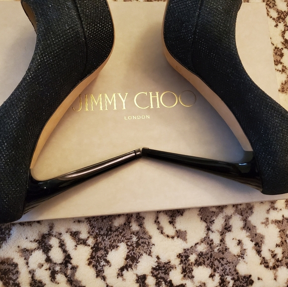 Jimmy Choo Peep Toe Platform Heels - Picture 7 of 12